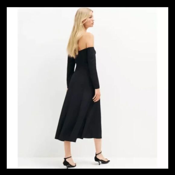 NWT Reformation Ballari Maxi Black Dress Long Sleeve Size 4 - Picture 5 of 13